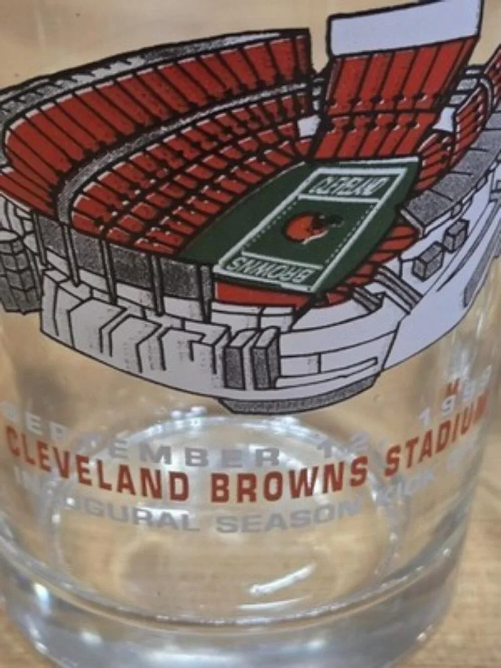 4 Vintage 1999 Budweiser Cleveland Browns Stadium Inaugural Season Beer Glasses